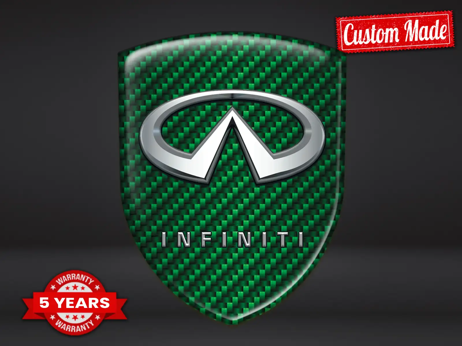 Infiniti Décalcos Bombés Finition Chic Badge Bombé Personnalisé